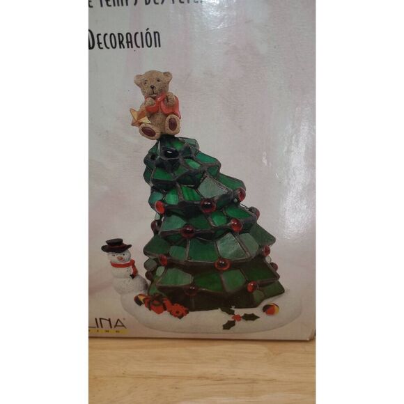 Vintage IOB Catalina holiday accent lamp. Christmas tree, table top, stained gla - Picture 2 of 13